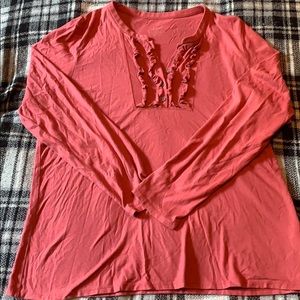 Peach j Jill large long sleeve t shirt